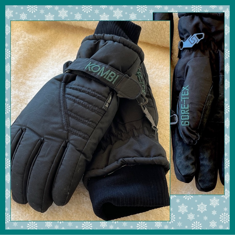 Men’s KOMBI Black GORE-TEX Ski Gloves, Size M Thinsulate Lining